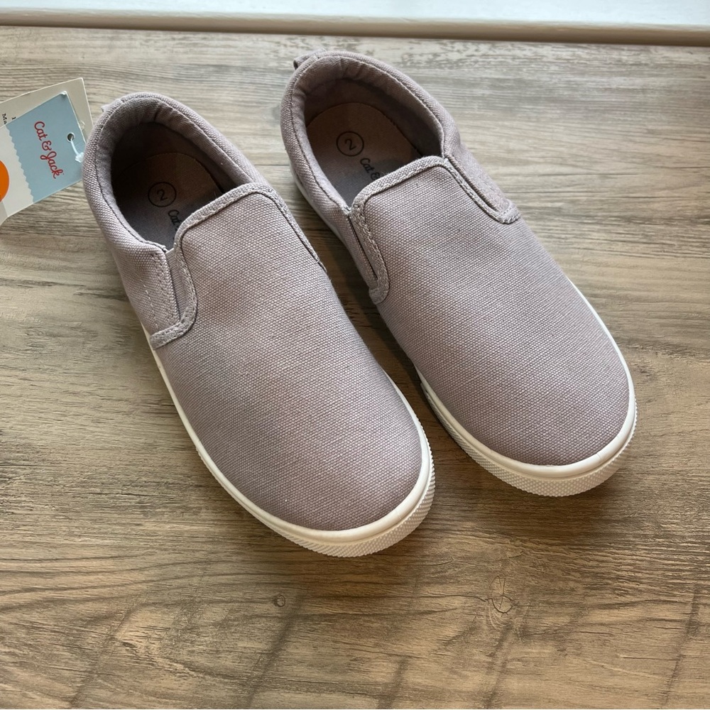 Cat & Jack Kids Slip-On Sneakers - Light Gray